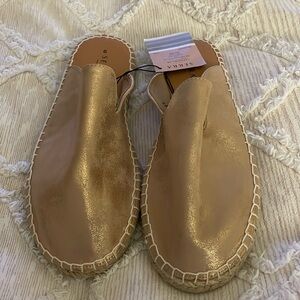 Metallic Espadrille Mules
